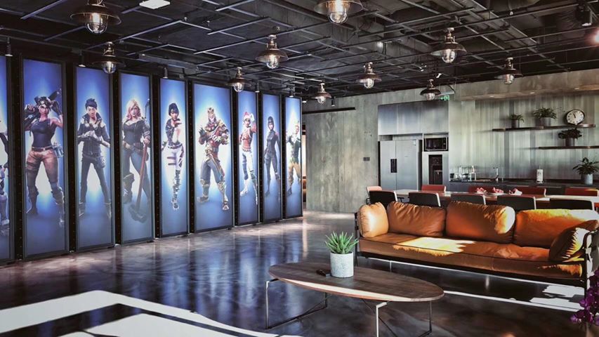 Paneles MSD en el cuartel general de Epic Games en China