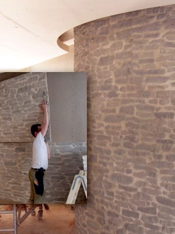 Paneles flexibles para decorar curvas y bóvedas