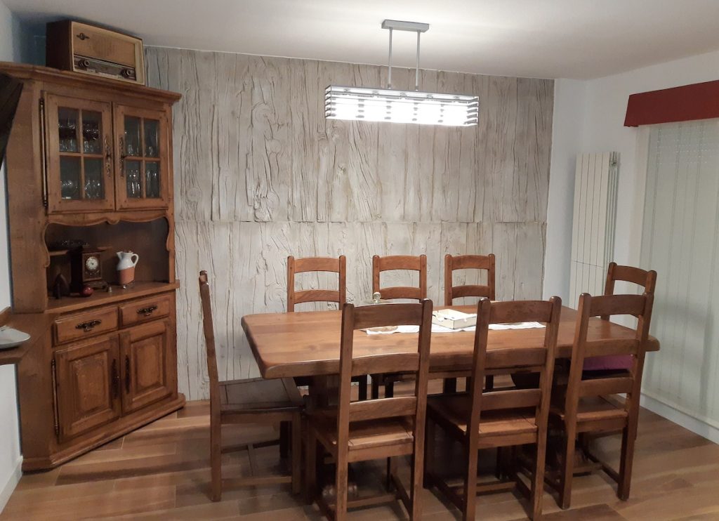 MSD Panels Salón Madera Traviesas Blanco