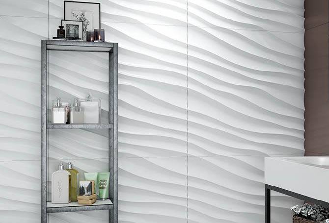 MSD 3D Wall Paneles baño blanco